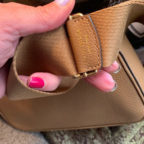 Authentic KATE SPADE DUO Leather top zip Crosby w/shearling/leather flap Crosby - Picture 10 of 16
